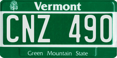 VT license plate CNZ490