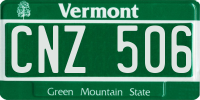VT license plate CNZ506