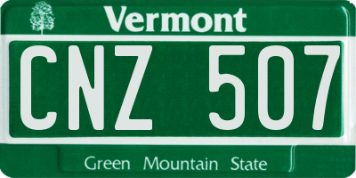 VT license plate CNZ507