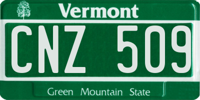 VT license plate CNZ509