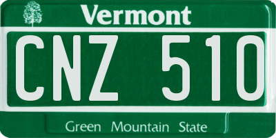 VT license plate CNZ510