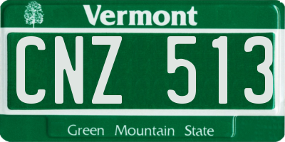 VT license plate CNZ513