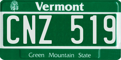 VT license plate CNZ519