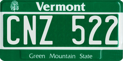 VT license plate CNZ522