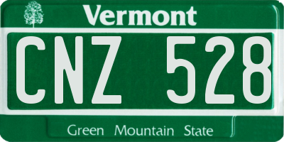 VT license plate CNZ528