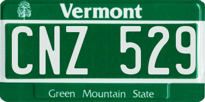 VT license plate CNZ529