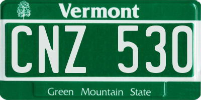 VT license plate CNZ530