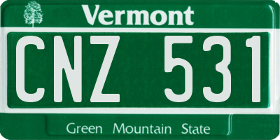 VT license plate CNZ531