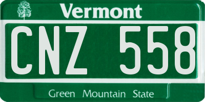 VT license plate CNZ558