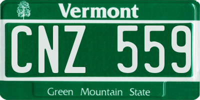 VT license plate CNZ559