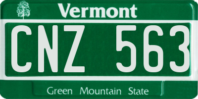 VT license plate CNZ563