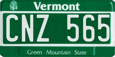 VT license plate CNZ565