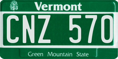 VT license plate CNZ570