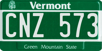 VT license plate CNZ573