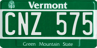 VT license plate CNZ575