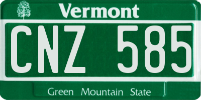 VT license plate CNZ585
