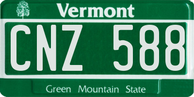 VT license plate CNZ588