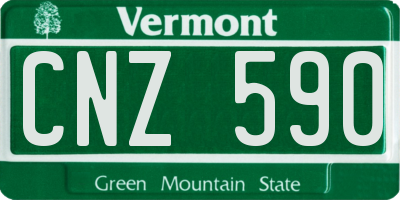 VT license plate CNZ590