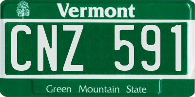 VT license plate CNZ591