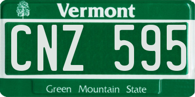 VT license plate CNZ595