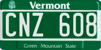 VT license plate CNZ608