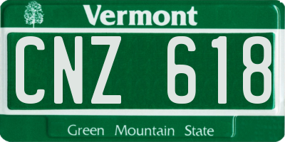 VT license plate CNZ618