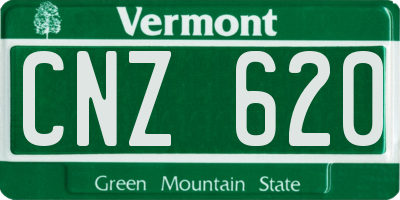 VT license plate CNZ620
