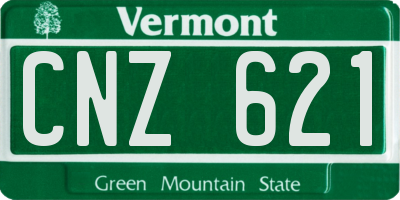 VT license plate CNZ621