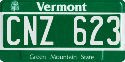 VT license plate CNZ623