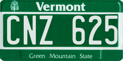 VT license plate CNZ625