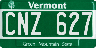 VT license plate CNZ627
