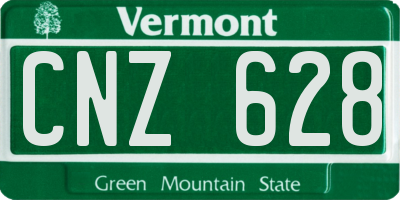VT license plate CNZ628