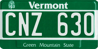 VT license plate CNZ630