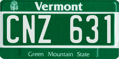 VT license plate CNZ631