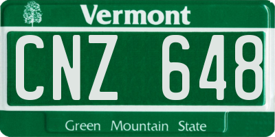 VT license plate CNZ648