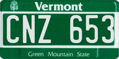 VT license plate CNZ653