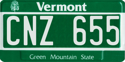 VT license plate CNZ655