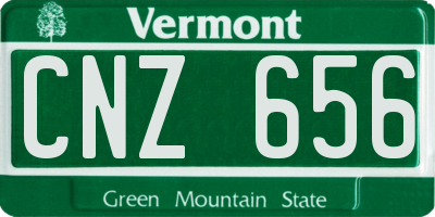 VT license plate CNZ656