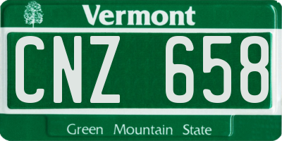 VT license plate CNZ658