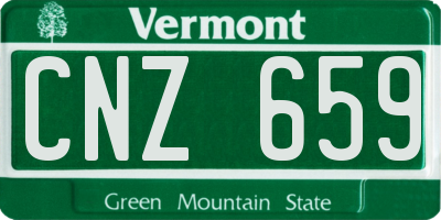 VT license plate CNZ659