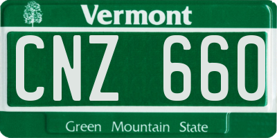 VT license plate CNZ660