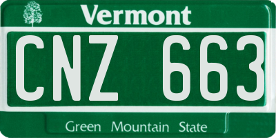 VT license plate CNZ663