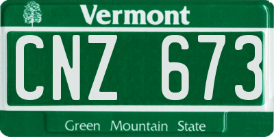VT license plate CNZ673