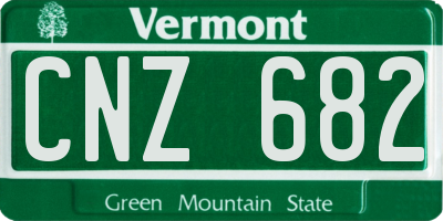 VT license plate CNZ682