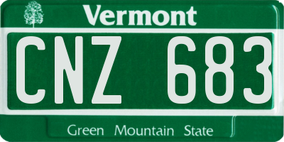 VT license plate CNZ683