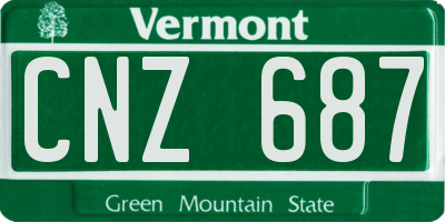 VT license plate CNZ687