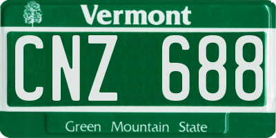 VT license plate CNZ688