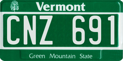 VT license plate CNZ691