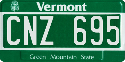 VT license plate CNZ695