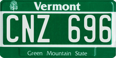VT license plate CNZ696